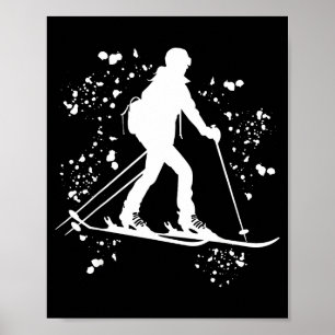Alpine skier winter sports ski touring Alpine skie Poster