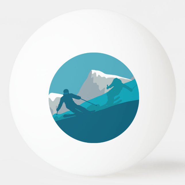 Alpine Skiers All-Mountain Skiing  Ping Pong Ball (Front)