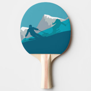 Alpine Skiers All-Mountain Skiing Ping Pong Paddle