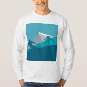 Alpine Skiers Downhill Skiing White T-Shirt