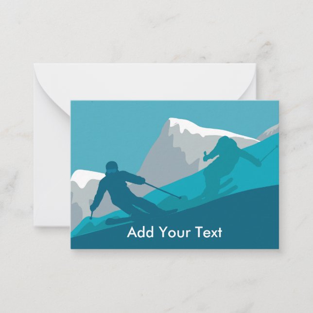 Alpine Skiers Freestyle Skiing Card (Front)