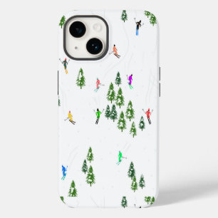 Alpine Skiers Skiing Ski Winter Trees iPhone 14 Case