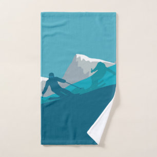 Alpine Skiing   Hand Towel