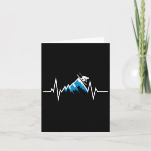 Alpine Skiing Heartbeat Skiing Enthusiast Card