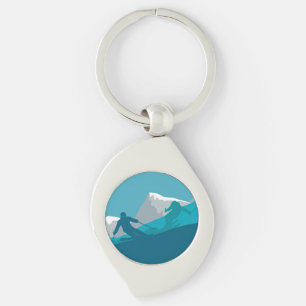 Alpine Skiing  Key Ring