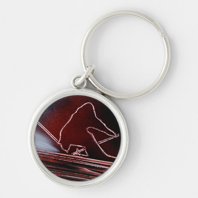 Alpine Skiing Keychain (Front)