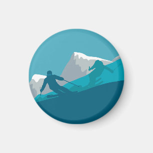 Alpine Skiing Magnet