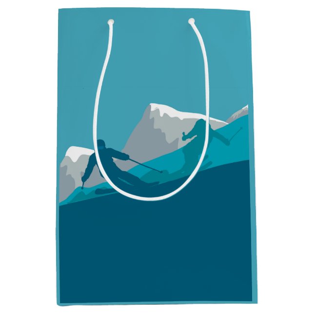 Alpine Skiing   Medium Gift Bag (Front)