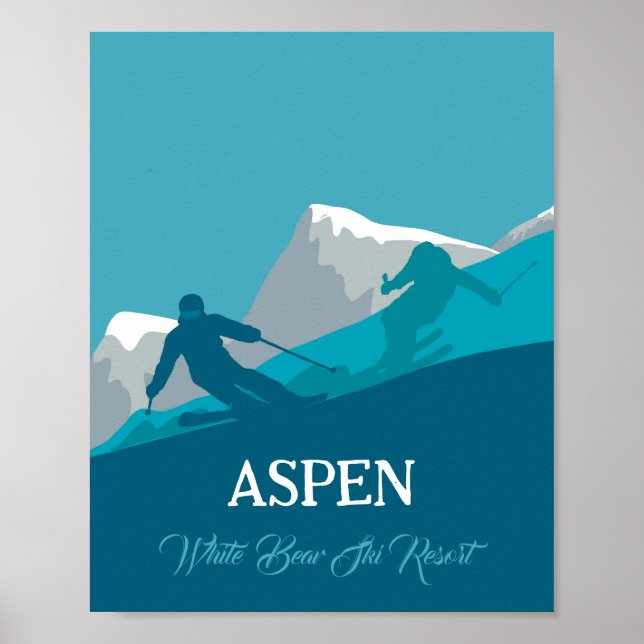  Alpine Skiing Personalised  Poster (Front)