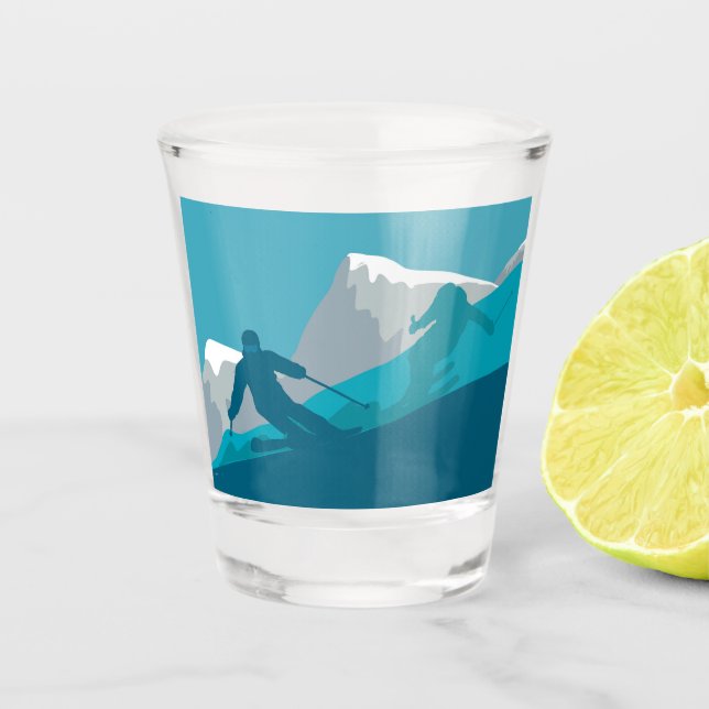 Alpine Skiing   Shot Glass (Front)
