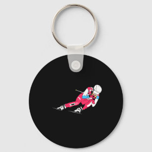 Alpine Skiing Ski Racing Skier Ski Downhill  Key Ring