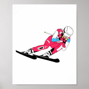 Alpine Skiing Ski Racing Skier Ski Downhill Poster