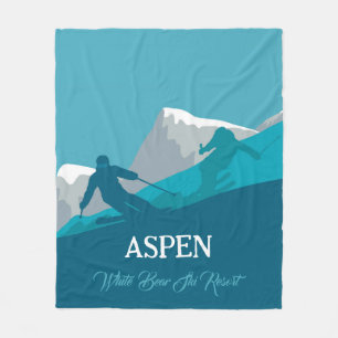 Alpine Skiing Your Name  Fleece Blanket