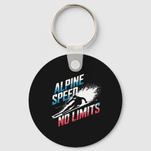 Alpine Speed No Limits Alpine Skiing Key Ring