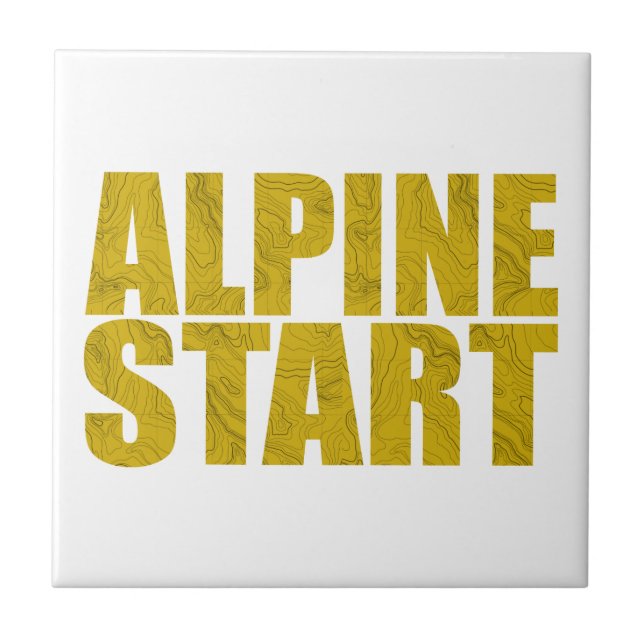Alpine Start (Topo) Ceramic Tile (Front)