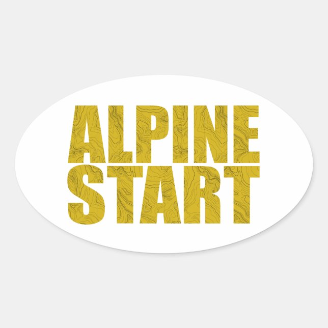 Alpine Start (Topo) Oval Sticker (Front)
