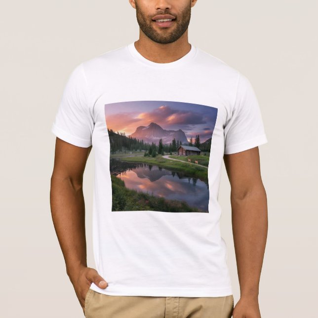 Alpine Sunrise Reflections T-Shirt (Front)