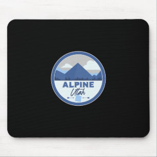 Alpine Utah Ut Mountains Dge Hiking Souvenir  Mouse Pad