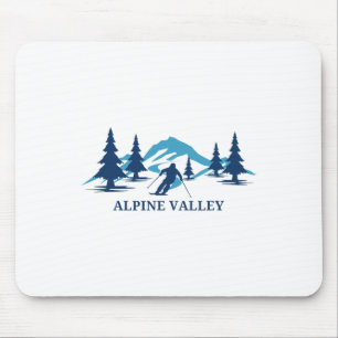 Alpine Valley Wisconsin Ski Resort Skiing Skier  Mouse Pad