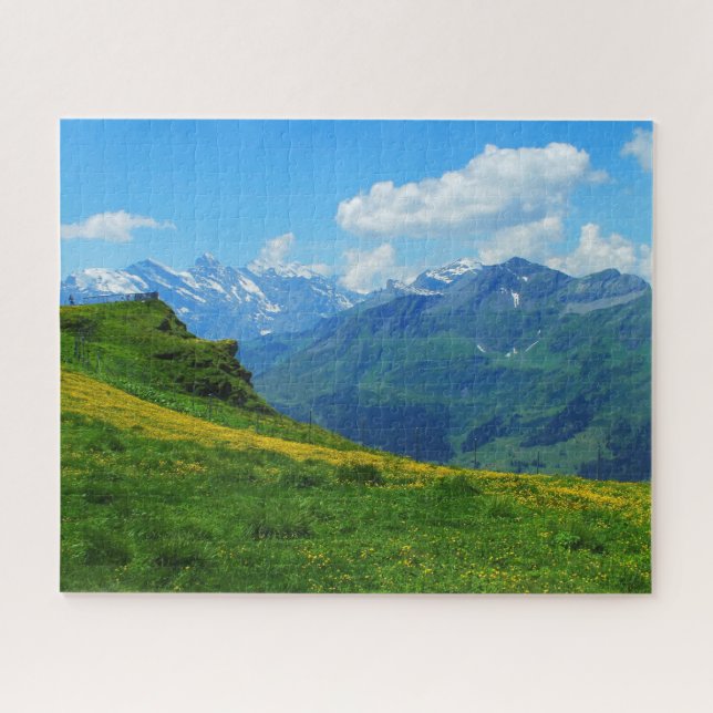 Alpine view in Switzerland Jigsaw Puzzle (Horizontal)