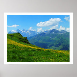 Alpine view in Switzerland Poster