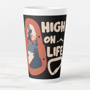 Alpinism Mountaineering High On Life Latte Mug