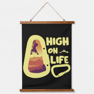 Alpinists Mountaineering  Hanging Tapestry