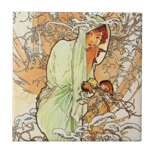 Alpohnse Mucha Winter Tile
