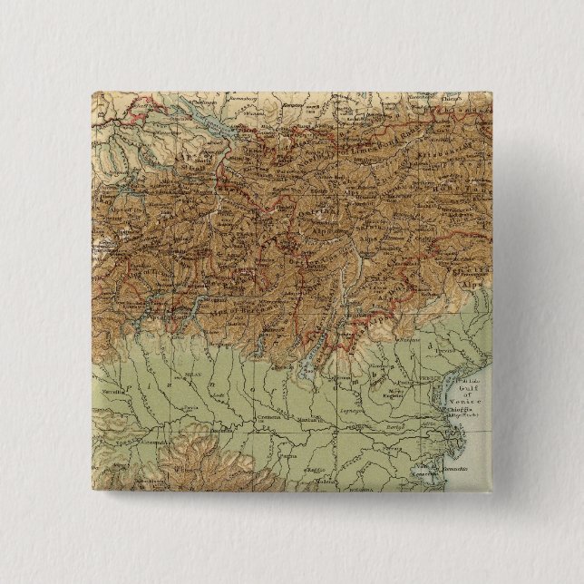 Alps 15 Cm Square Badge (Front)