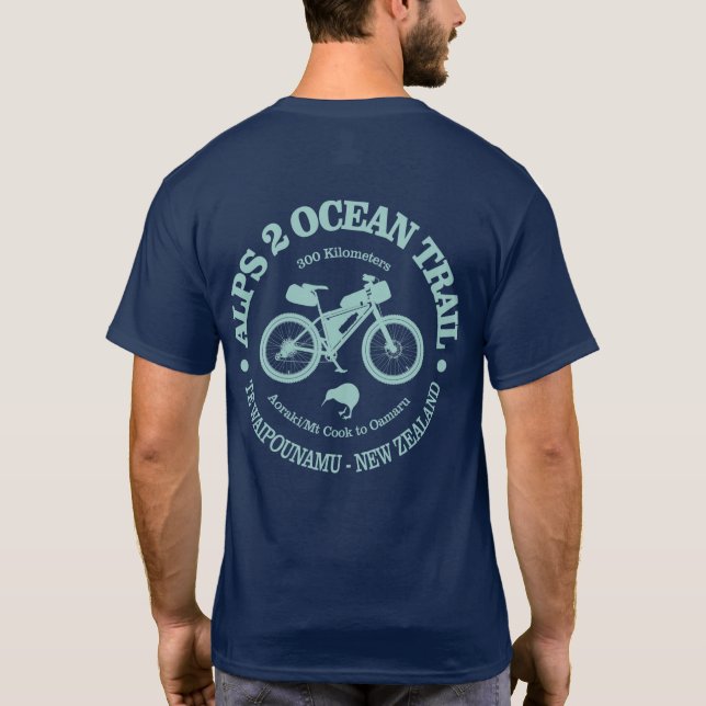 Alps 2 Ocean (cycling) T-Shirt (Back)