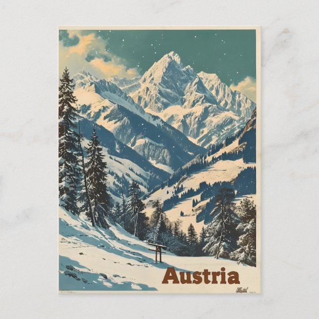 Alps Austria Vintage Postcard (Front)