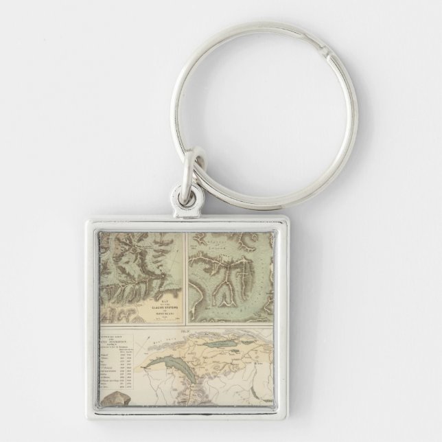 Alps glacier systems key ring (Front)