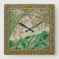 Alps Gold Silver Lapis Amber Malachite Wall Clock