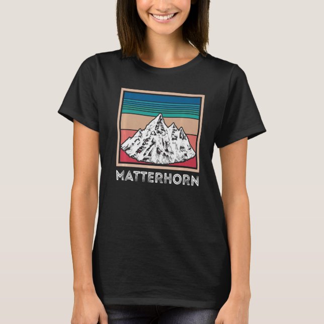 Alps Matterhorn Switzerland Souvenir Ski Zermatt S T-Shirt (Front)