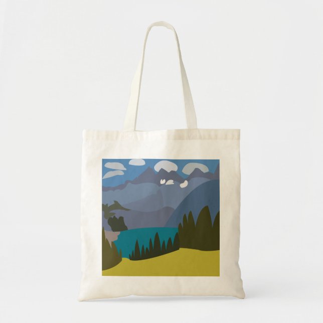 Alps Mountain Lake  Tote Bag (Front)