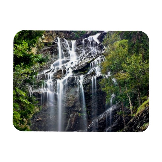 Alps Mountain Top Waterfall Magnet (Horizontal)