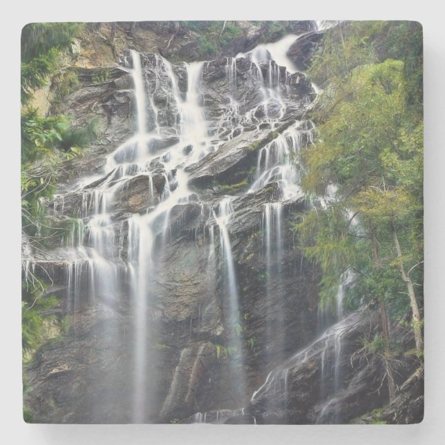 Alps Mountain Top Waterfall Stone Coaster (Front)