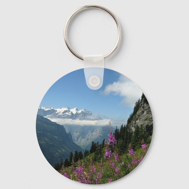 Alps, Mountains Key Ring (Front)