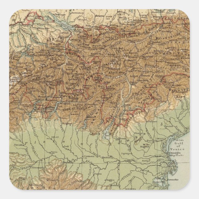 Alps Square Sticker (Front)