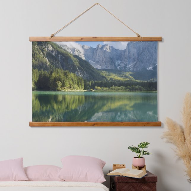 Alps Turquoise Water Beautiful Mountain Lake    Hanging Tapestry (Bedroom)