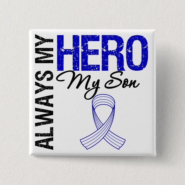 ALS Always My Hero My Son 15 Cm Square Badge (Front)
