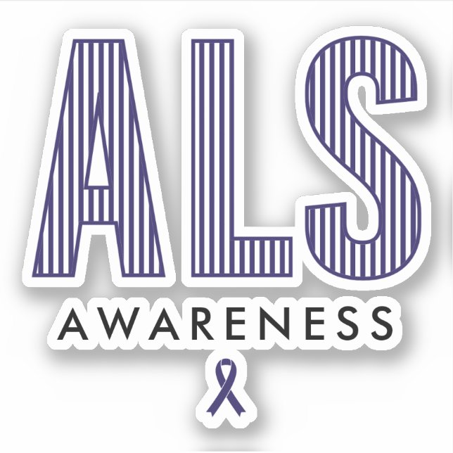 ALS Awareness Blue Ribbon (Front)