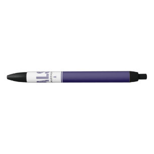 ALS Awareness Blue Ribbon Black Ink Pen