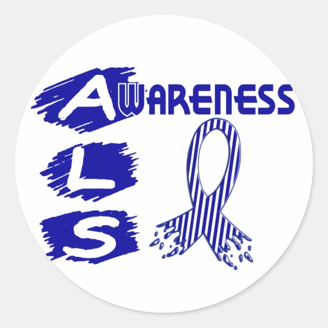 ALS Awareness F3 Classic Round Sticker (Front)