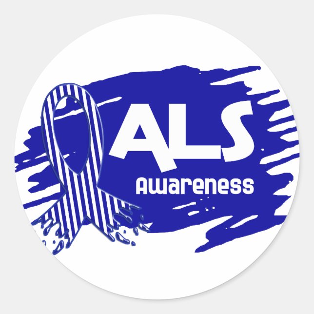 ALS Awareness F5 Classic Round Sticker (Front)