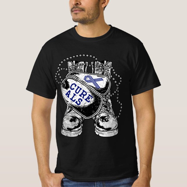 ALS Awareness for Military Veteran  T-Shirt (Front)