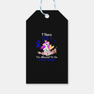 ALS Awareness Funny Unicorn Support Quote Family F Gift Tags