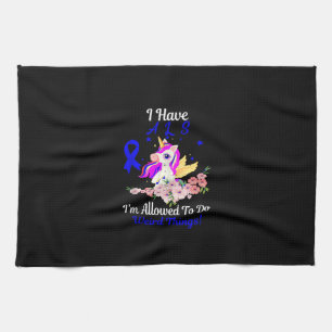 ALS Awareness Funny Unicorn Support Quote Family F Tea Towel