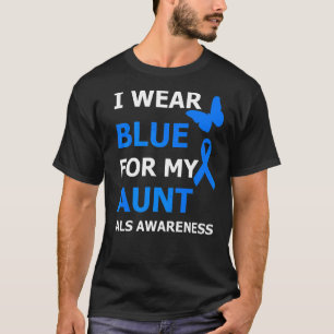 Als Awareness I Wear Blue For My Aunt Ribbon T-Shirt