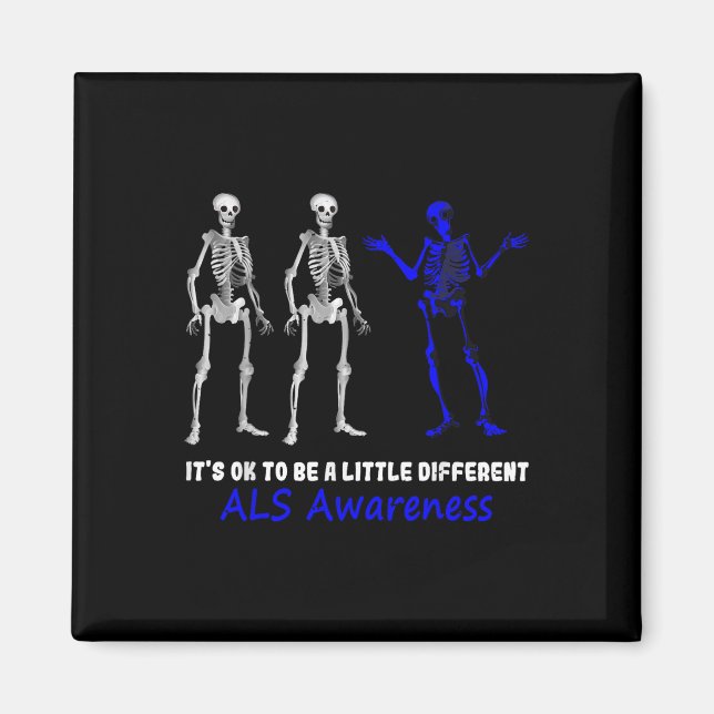 Als Awareness Its Ok To Be A Little Different Supp Magnet (Front)